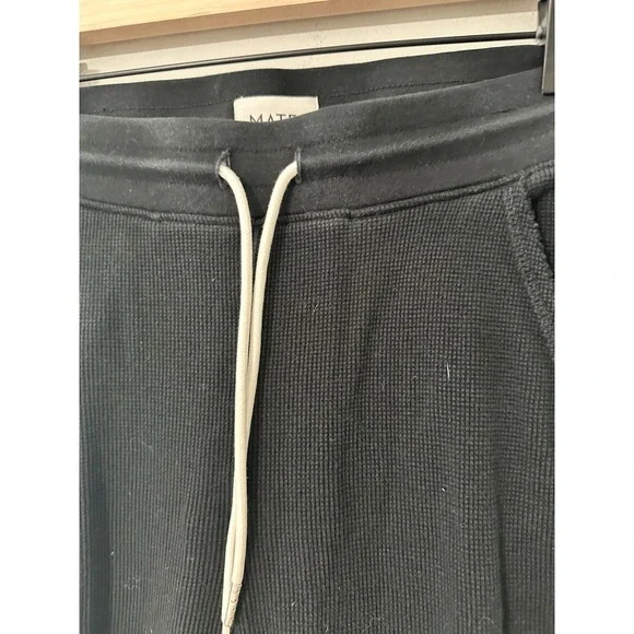 Mate the Label Organic Cotton Thermals Women's Black Jogger Pants - Picture 3 of 7
